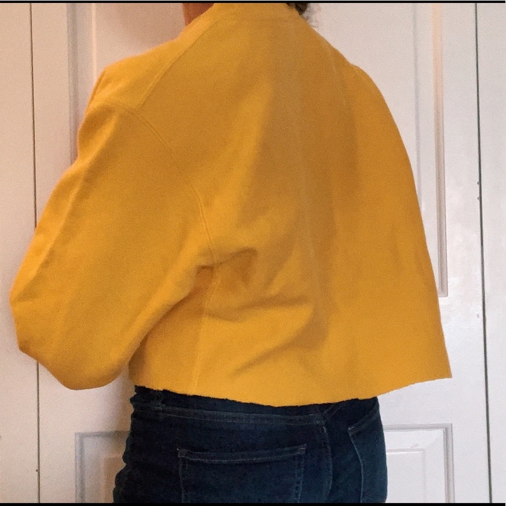 Yellow Cropped Champion Hoodie - Picture 3 of 5